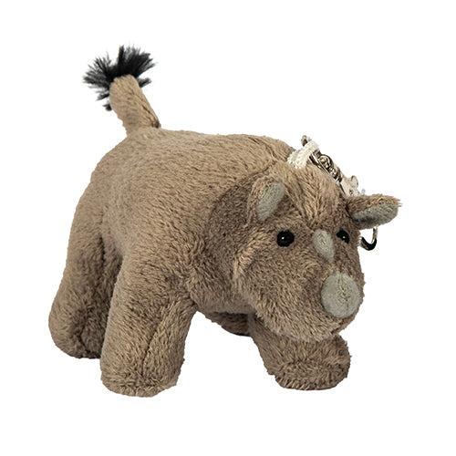 KEYRING PLUSH RHINO